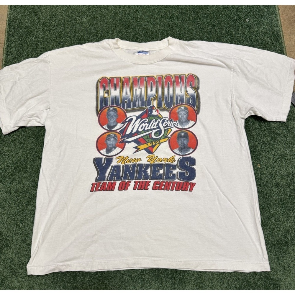Vintage Sport Attack New York Yankees 1999 World Series Champions T-Shirt White
